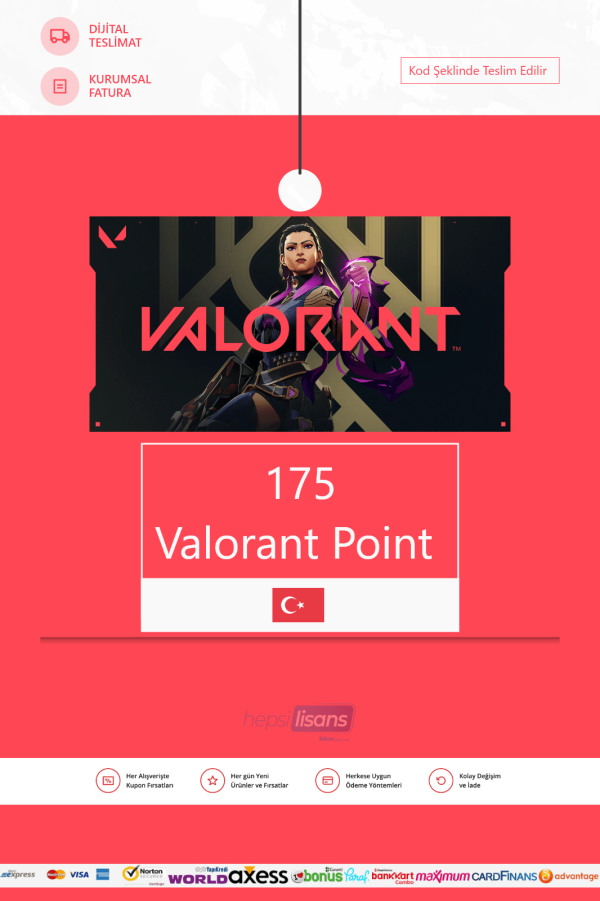 Hepsilisans 175 VP Valorant Point